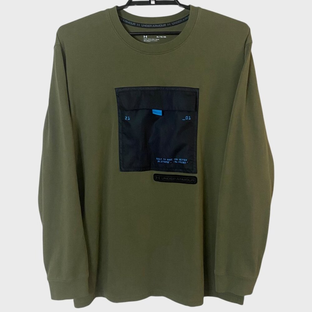 Under Armour Utility Long-Sleeve Shirt Green Men's Size XL Casual Streetwear